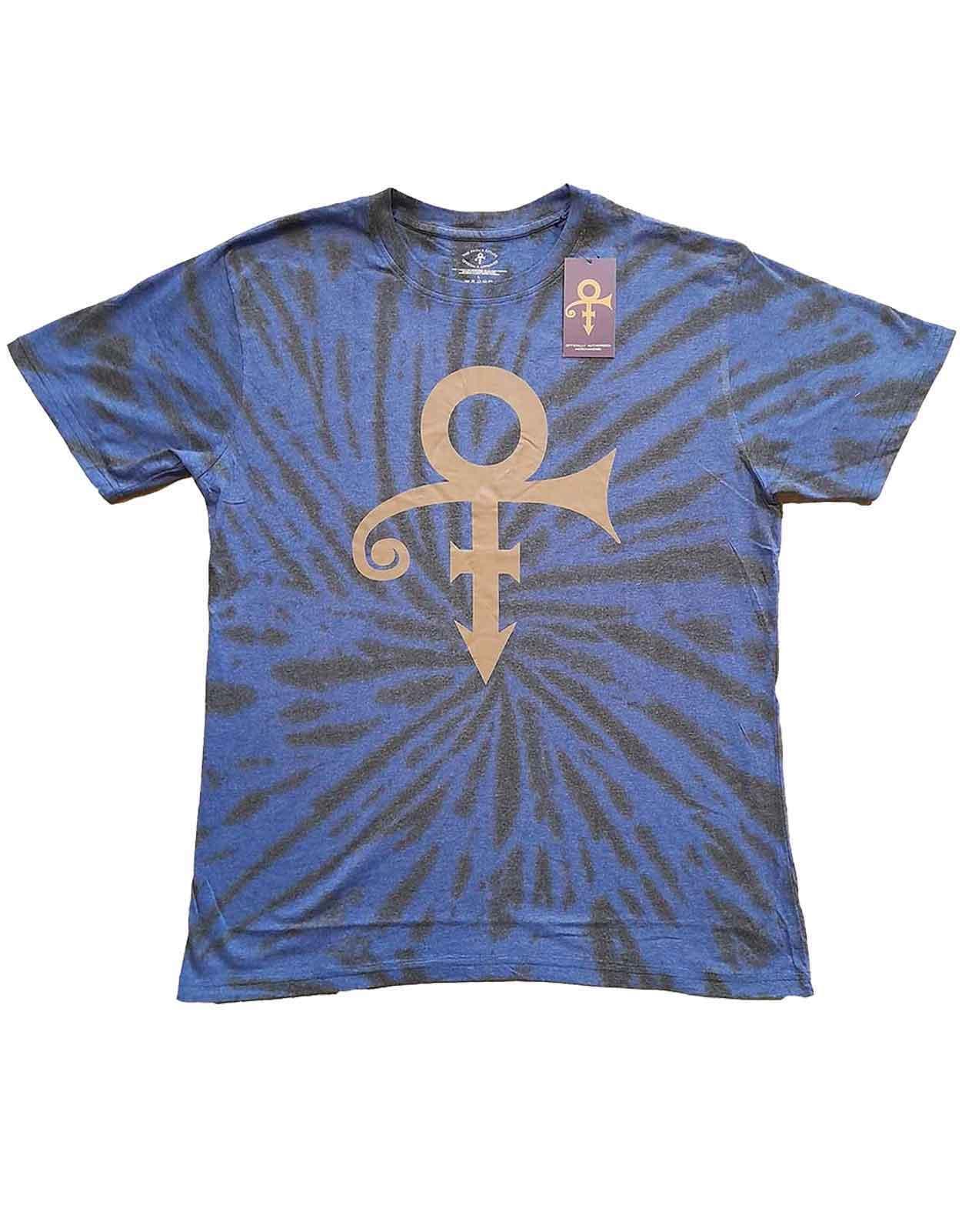 Prince T Shirt Gold Symbol Logo new Official Unisex Dip Dye Purple