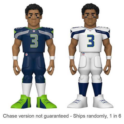 NFL Russel Wilson Vinyl Gold Chase Ships 1 in 6 - 5"