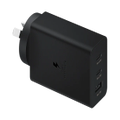Samsung 65W Trio Adapter 2x USB-C + 1x USB-A Portable Fast Charger Black