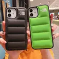 for iPhone 13/ 13 Mini/ 13 Pro/ 13 Pro Max Case Creative Down Jacket Reduced Pressure Shockproof Protective Case Back Cover