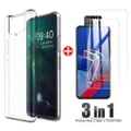 for ASUS ZenFone 7 ZS670KS 5G Accessories Set 1PC Transparent Ultra-Thin Non-Yellow Soft TPU Protective Case + 2PCS 9H Anti-Explosion Anti-Fingerprint Tempered Glass Screen Protector