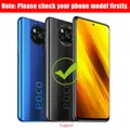 for POCO X3 NFC Case Brushed Pattern Flip with Stand Card Slot Shockproof PU Leather Full Body Protective Case