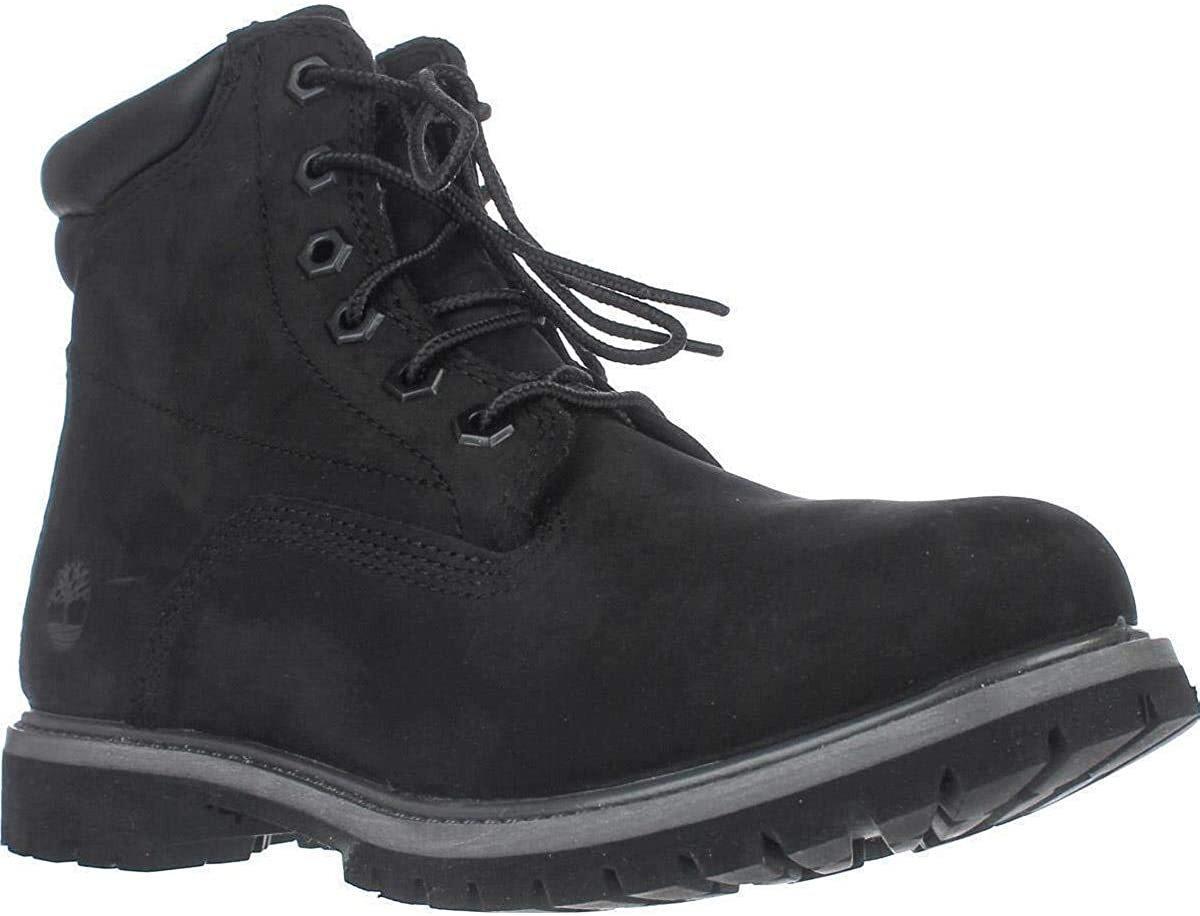 Timberland Womens Waterville 6 Inch Leather Waterproof Boot - Black Nubuck - US 5