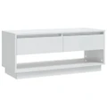 TV Cabinet High Gloss White 102x41x44 cm Engineered Wood vidaXL