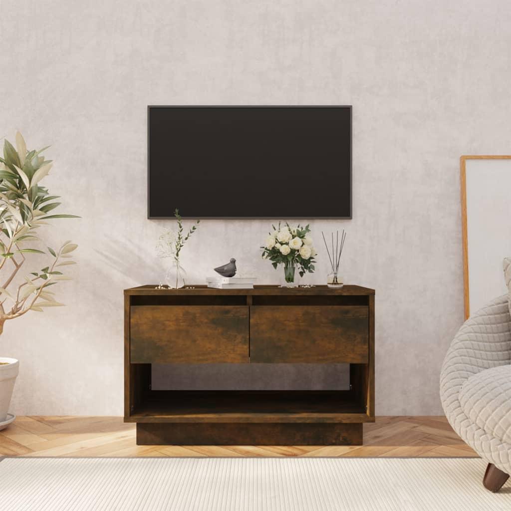TV Cabinet Smoked Oak 70x41x44 cm Engineered Wood vidaXL