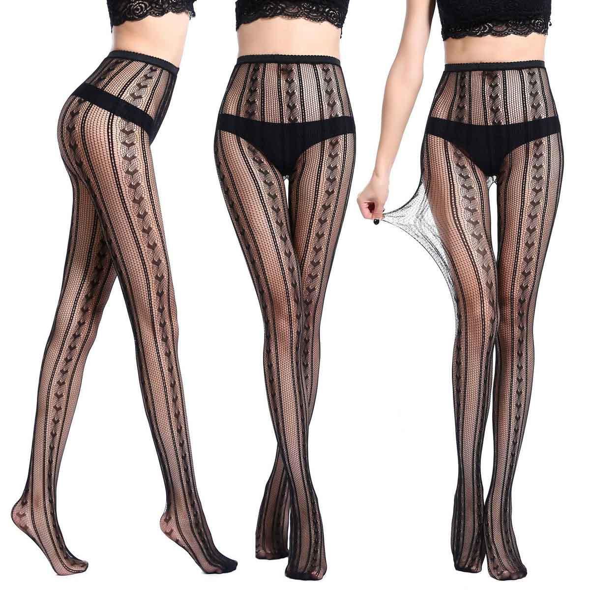 Fishnet Pantyhose Tights Patterned Stockings Waist High