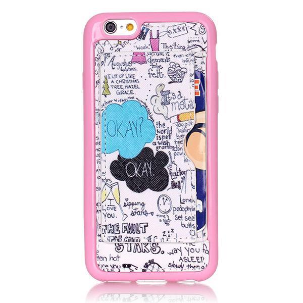 Fashion Pattern OK Figure Creative Back Holder Protector Case For iPhone 6 6s