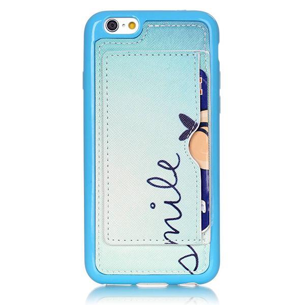 Fashion Pattern Smile Creative Back Holder Protector Case For iPhone 6 6s