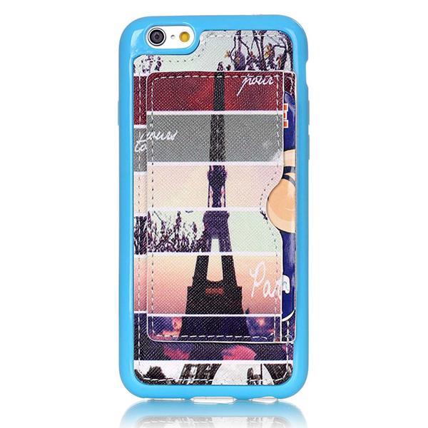 Fashion Pattern Eiffel Tower Creative Back Holder Protector Case For iPhone 6/6s Plus