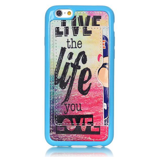 Fashion Pattern Sun Life Creative Back Holder Protector Case For iPhone 6/6s Plus