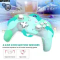EasySMX YS06 Colorful Pink/Green bluetooth Controller Wireless Gampad 3 Adjustable Vibration 6-Axis Gyro Dual Shock Turbo for Nintendo Switch PC