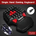 Single Hand Gaming Keyboard USB Wired Keypad 3200 dpi Mouse for PS4 PC Game One-handed Ergonomic Keyboard for Xbox PC Laptop