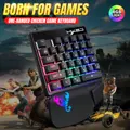HXSJ V400 Wired Gaming Keyboard 35 Keys One Hand RGB Lighting Gaming Keyboard For PC Laptop Smatrphone Gaming