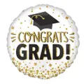 Graduation Congrats GRAD Gold Glitter Foil Balloon