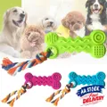 Pet Dog Rope Chew Toy Set Puppy Durable Rubber Toys Clean Teeth Dental Durable