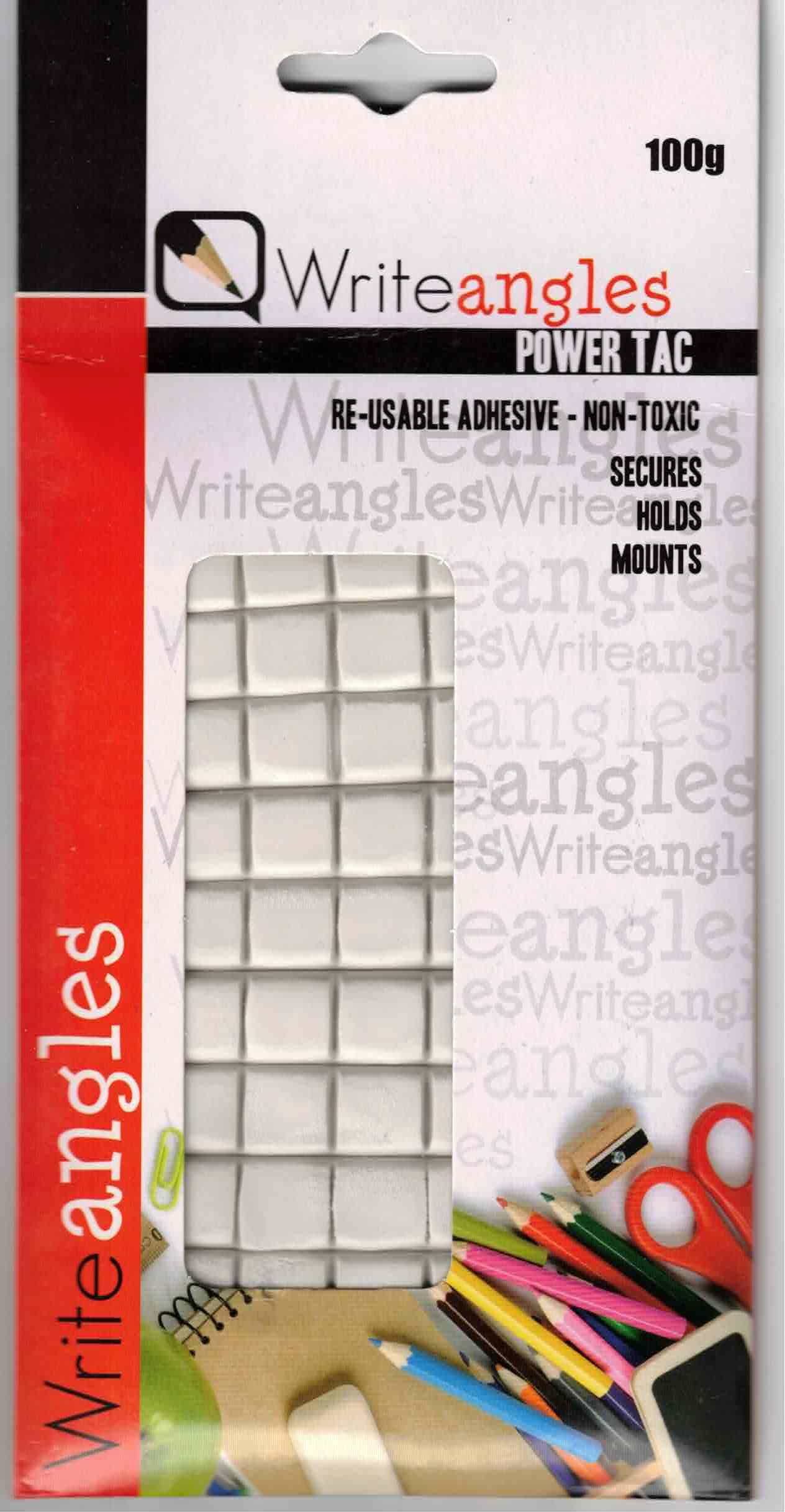 Writeangles Power Tac 100g Re-Useable Adhesive , Secures, Holds, Mounts SA3011B