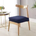 4 Pcs Stretch Removable Seat Cover Dining Chair Covers Banquet Seat Slipcover Navy Blue