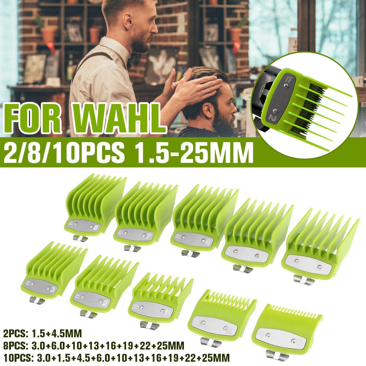 2/8/10Pcs 1.5-25mm Hair Clipper Limit Comb Guide Attachment Replacement for WAHL Hair Clipper