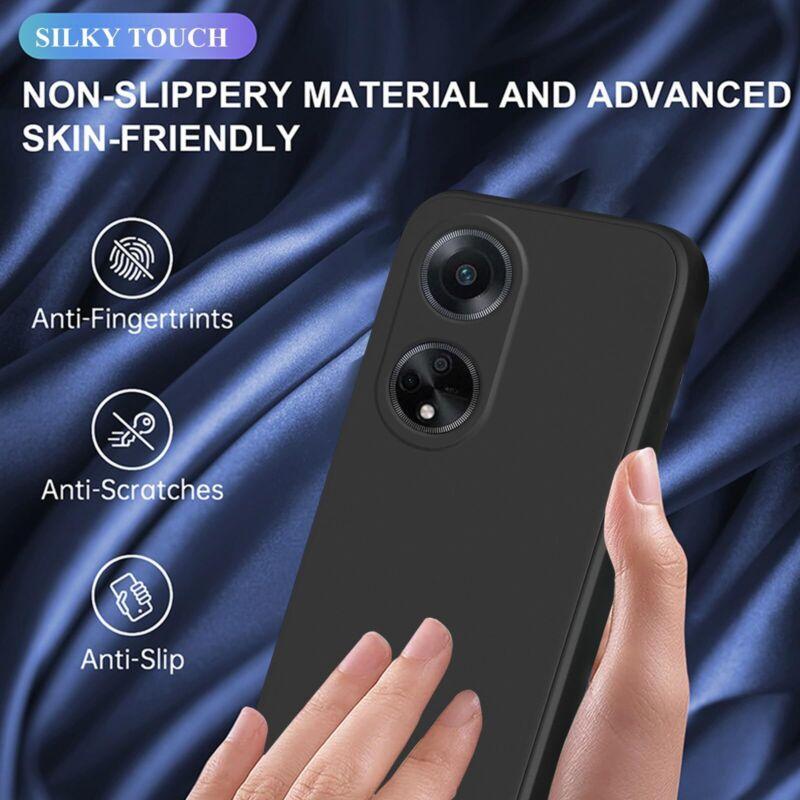 For OPPO Find X5 Black Case Rugged Shockproof Silicone Cover Case Only