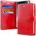 iPhone 13 mini Genuine Mercury Goospery Blue Moon Wallet Case-RED