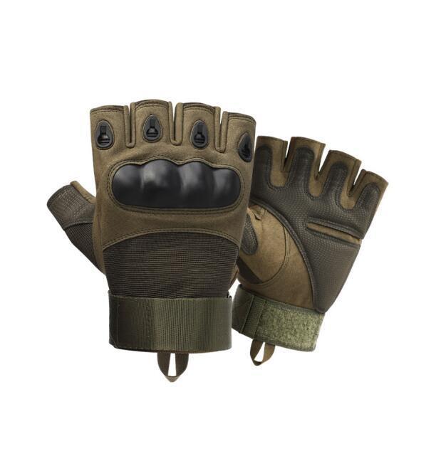 Outdoor Riding Tactical Glovescut-Resistant Field Performance Sports Fitness Hard Shell Half-Finger Gloves