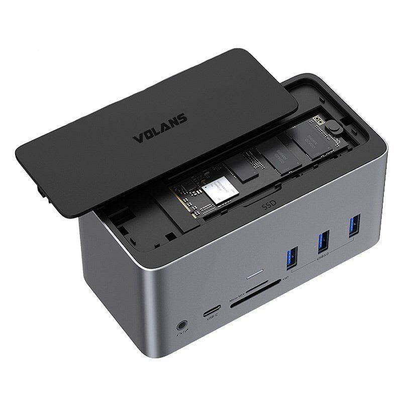 Volan Aluminium Quadruple Display USB-C SSD Docking Station [VL-UCQDMD]
