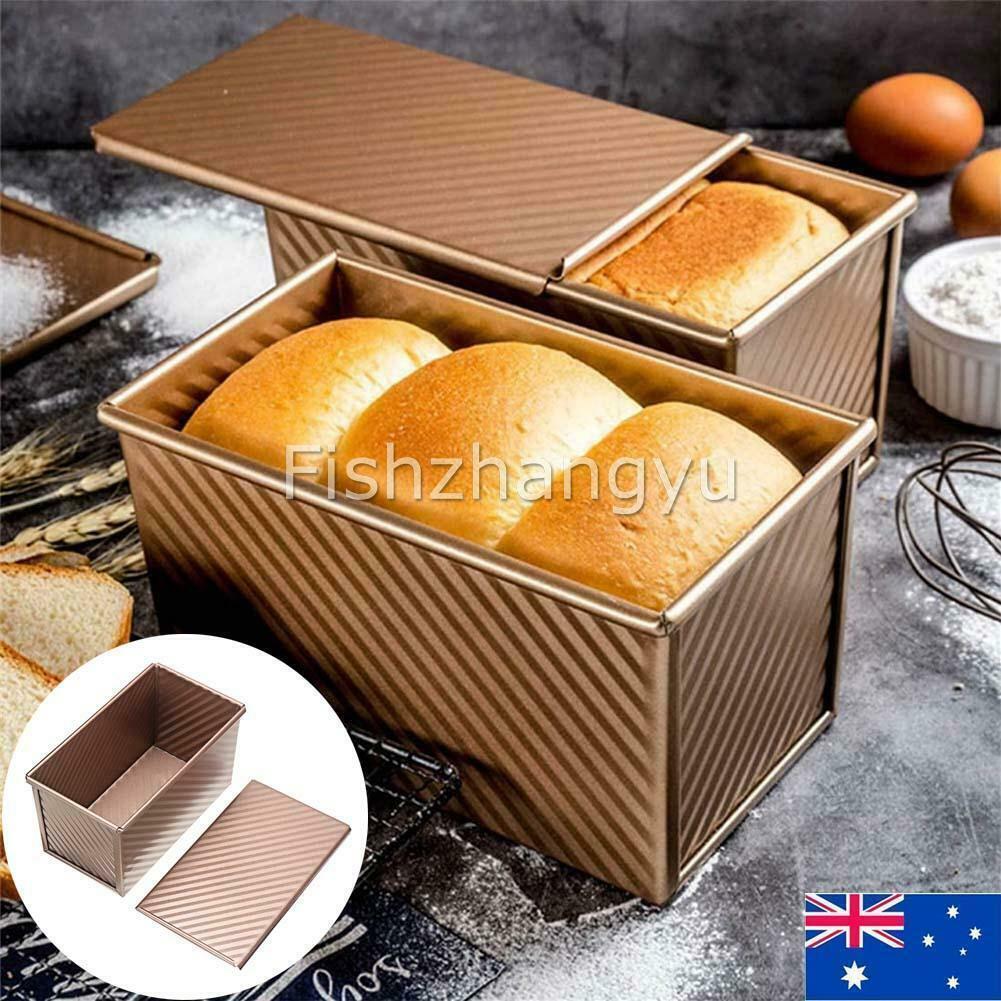 Non-stick Toast Box Loaf Bread Tin Pan Mold With Lid Kitchen Baking Tool