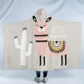 Hooded Blanket for Adults Unicorn Sherpa