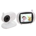 2.4G Wireless 3.5 Inch LCD Baby Monitor Music Intercom Two-way Talk Night Vision Portable Walkie Talkie Babysitter Care with AU Plug (White)