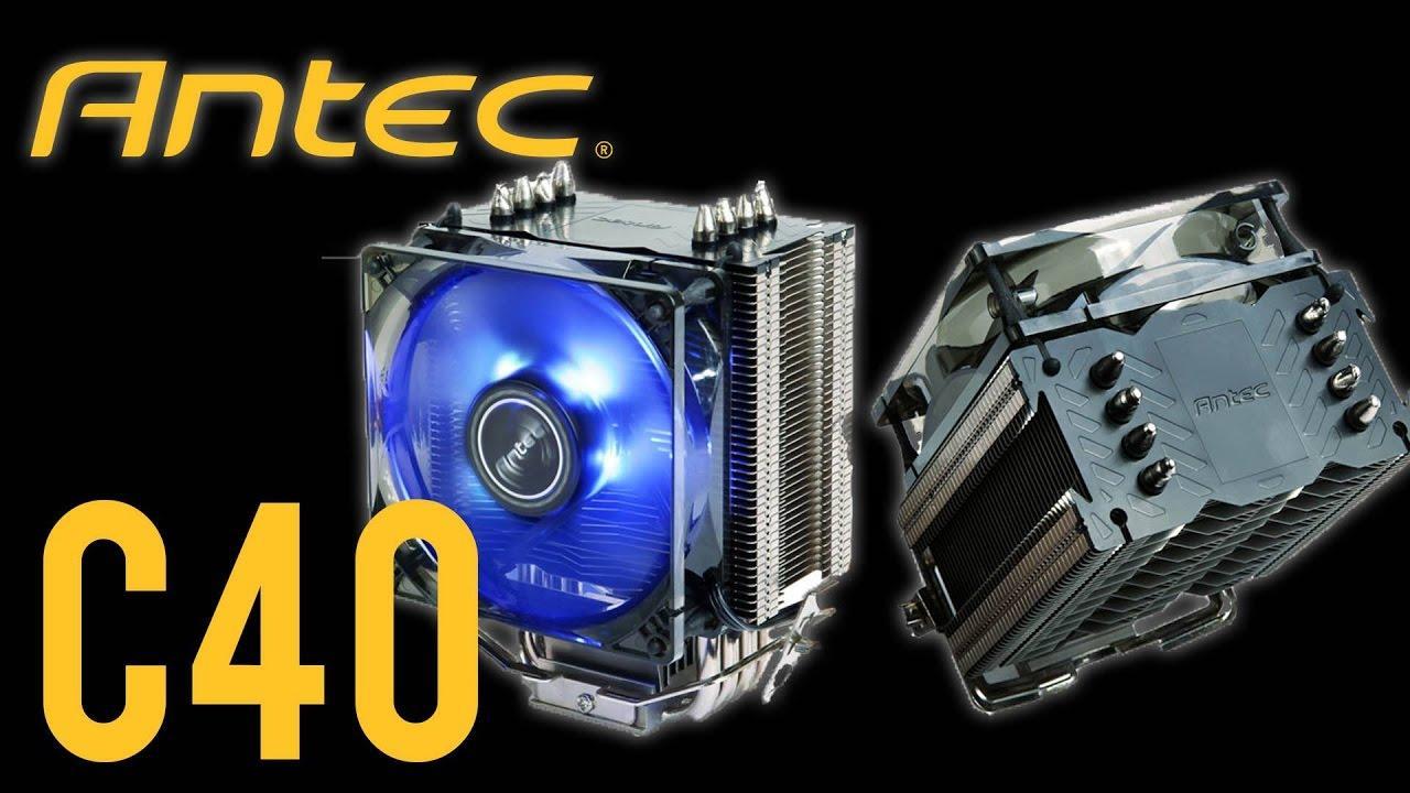 ANTEC C40 Air CPU Cooler, 92mm PWM Blue LED Fan, Intel 775, 115X, 1200, 1366.1700. AMD: AM2+, AM3, AM3+, AM4, FM1, FM2+ 3 Years