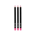 3PK BYS Eyeliner Classic Pencil Long Lasting Eye Cosmetic Beauty Makeup Hot PNK