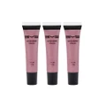3PK BYS Mega Shine Lipgloss Moisturiser Balm Cosmetic Makeup Scented Plum Pink