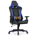 Giantex Gaming Massage Chair Reclining Chair Swivel Ergonomic Computer Seat Home Office,Blue