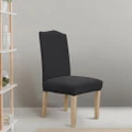 Apartmento Henley 1-Seater Dining Chair/Seat Cover Linen Stretch Slipcover Steel