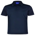 5 of PS75 Sz M ICON Polyester Mens Polo Shirt Navy