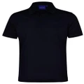 PS75 Sz 5XL ICON Polyester Mens Polo Shirt Black