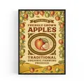 Vintage Apples Advert Farmhouse Kitchen Wall Art: Poster Print, Canvas or Framed