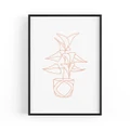 Abstract House Plant Minimal Living Room Wall Art #26: Poster Print, Canvas or Framed