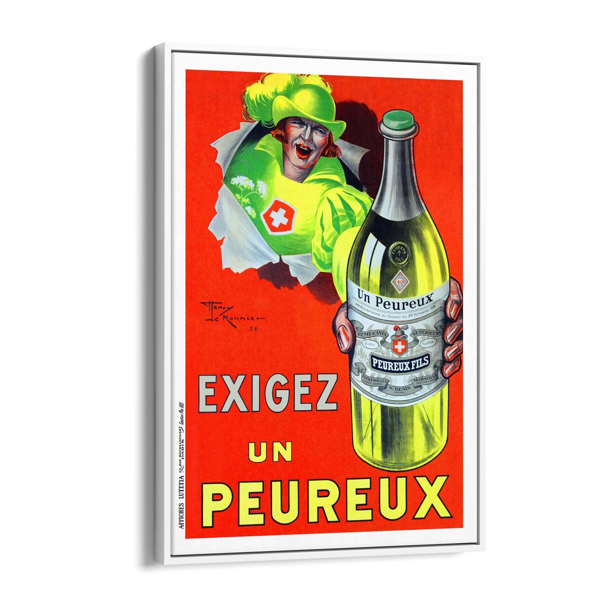 Exigez Un Peureux Vintage Drinks Advert Wall Art: Poster Print, Canvas or Framed