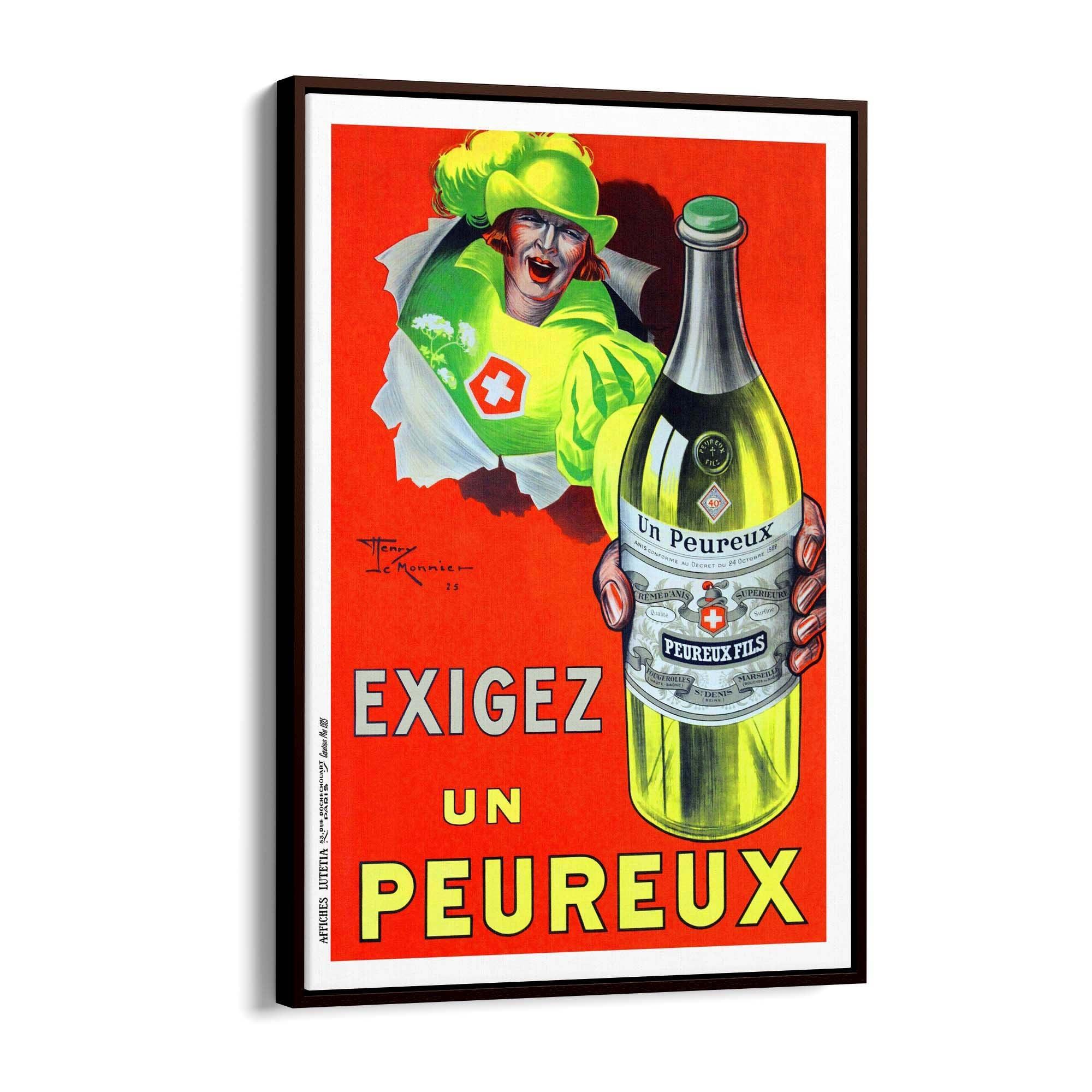Exigez Un Peureux Vintage Drinks Advert Wall Art: Poster Print, Canvas or Framed