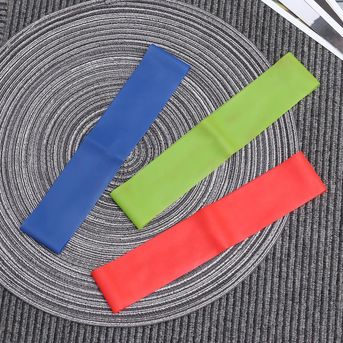3PCS Natural Latex Elastic Workout Loop Bands Best for Pilates Yoga Rehab Physical Therapy (Three Colors)