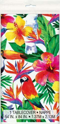 Hawaiian Luau Palm Tropical Beach Pool Party Tablecover Plastic Tablecloth Cover