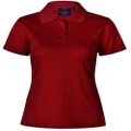 PS76 Sz 08 ICON Polyester Ladies Polo Shirt Red