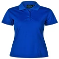 PS76 Sz 08 ICON Polyester Ladies Polo Shirt Royal Blue