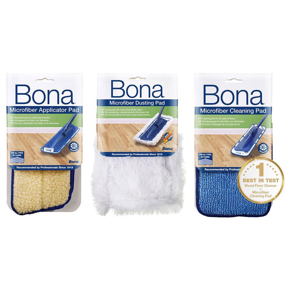 Bona Pack Microfibre Applicator/Cleaning/Dusting Pad for Spray Mop Floor Cleaner