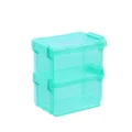 TEAL MINI STORAGE CONTAINER 330mL [36 Pack] Craft Beads Small Item Box Stackable with Secure Clip Lock Lid Super Stacker Small Mini Boxes Tub Trays