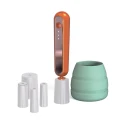 Electric Brush Cleaning Dryer Set Makeup Brush Cleaner Toolkit Orange