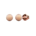 Shiny Ball Stud Rose Gold Layered Earrings 5mm