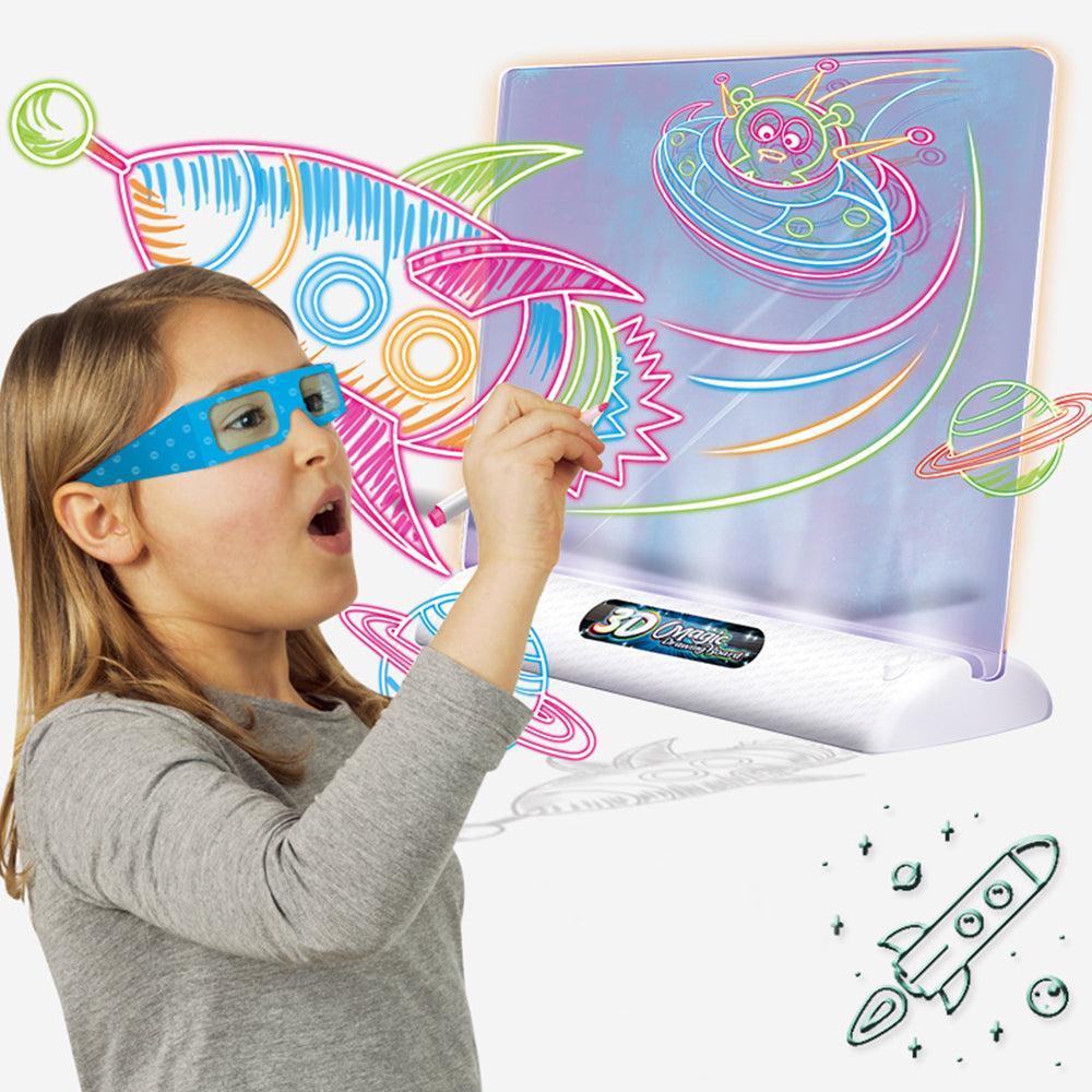 3D Fluorescent Drawing Board Kit Light Up Tracing Pad - Space