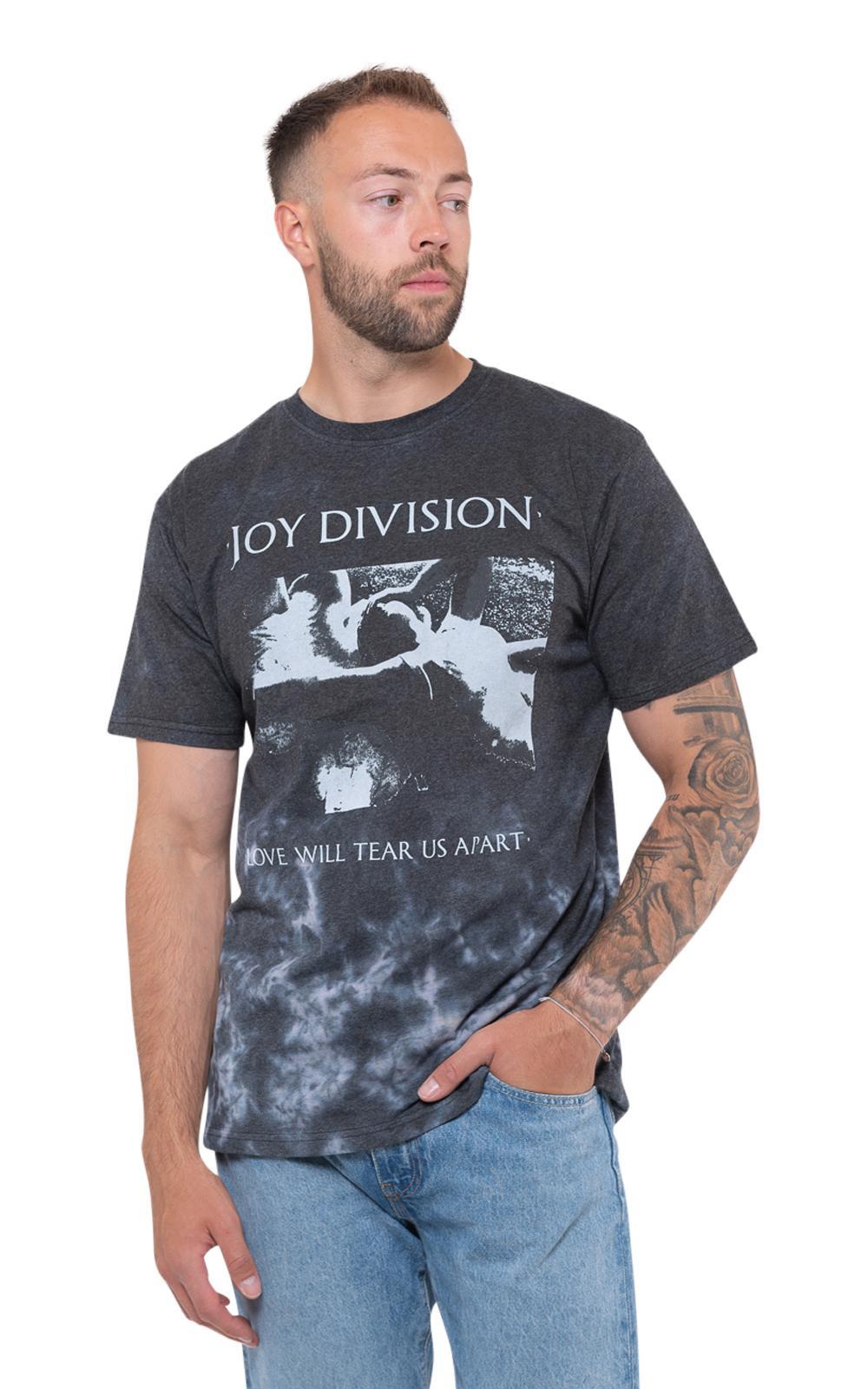Joy Division T Shirt Tear Us Apart Band Logo new Official Unisex Dip Dye Black